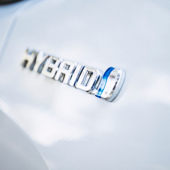 Hybrid car logo